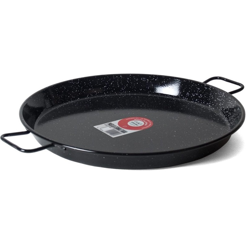 Enamelled carbon steel paella pan - diameter sizes 26cm, 36cm, 42cm, 50cm, 60cm, 70cm, 80cm, 90cm, 100cm