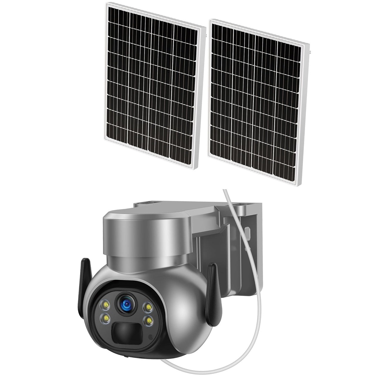 Security IP Camera with Solar Panel - 4G, PTZ, Night vision, 2 way audio, 2 panels, bigger battery (D27W)