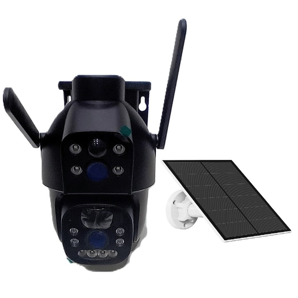 Security IP Camera - Outdoor/Indoor, PTZ, 2MP, Dual Lense, Wifi, with solar panel (DL33W)