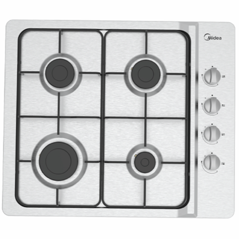 Gas hob 4 burners stainless steel