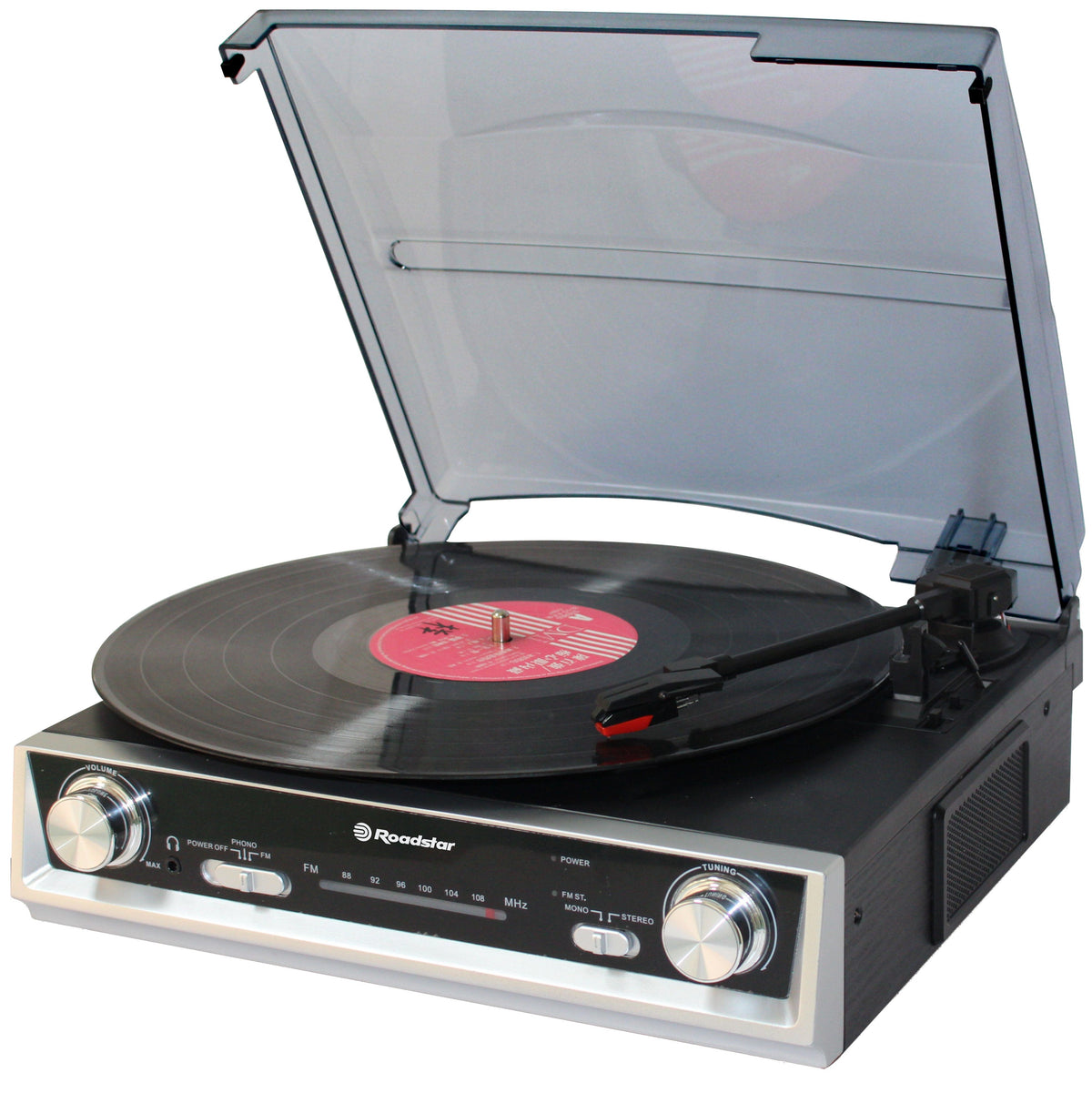 Roadstar 33-45-78 RPM Turntable with FM Radio (TTR-8634)