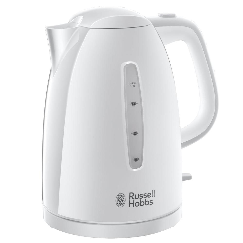 Russell Hobbs Textures Electric Kettle 1.7Ltr - White, Black, Grey (21270)