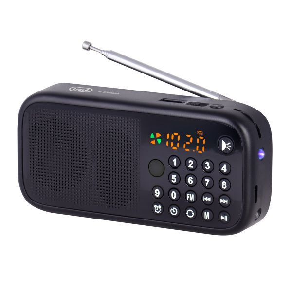 Trevi Portable FM Radio - USB, Bluetooth, built-in solar panel (RA7F40BT)