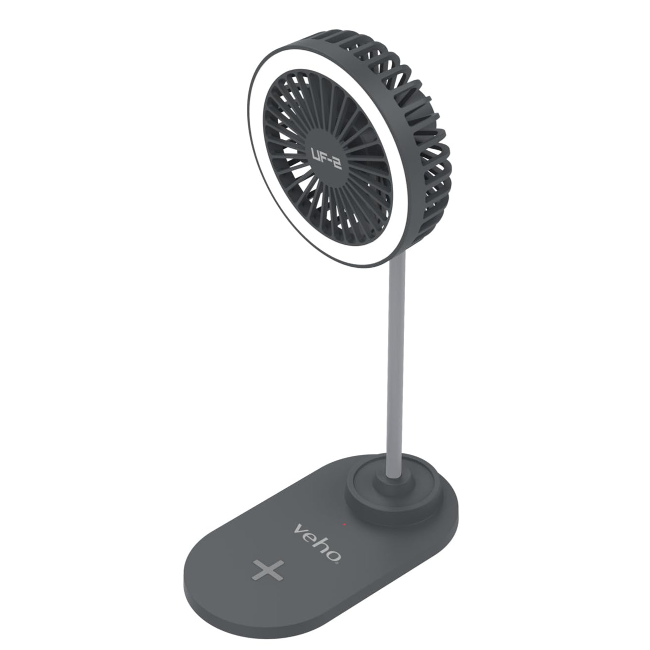 Veho 3-in-1 Mini Desktop Fan, Wireless Smartphone Charger & LED Ring Light UF-2 (VUF-002-UF2)