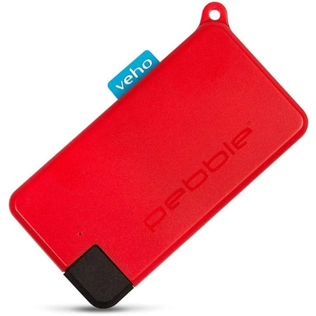 Veho Pebble Pokket Power Bank 1,000mAh Micro Size Keyring - black, red, blue (VPP-014-PK-B)