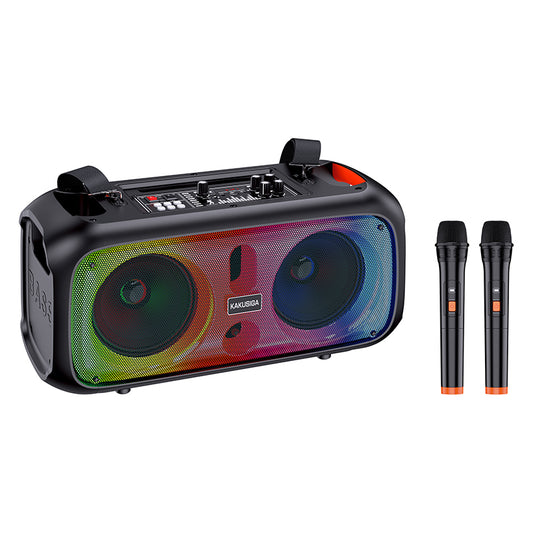 Kakusiga Portable Speaker with Karaoke Microphones (KSC-1001)