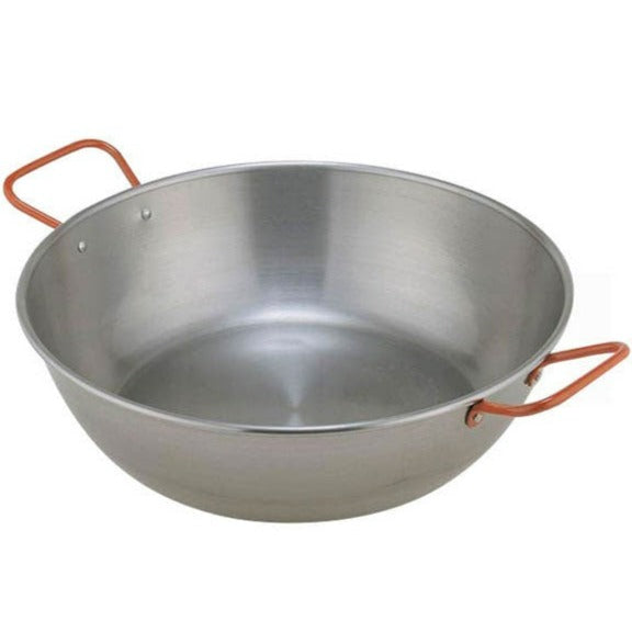 Polished carbon steel deep pan - diameter sizes 36cm, 40cm, 50cm, 60cm - *DISCOUNTED PRICES*