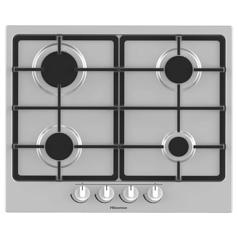 Hisense Gas Hob 60cm 4 Burner Stainless Steel (GM643XF)