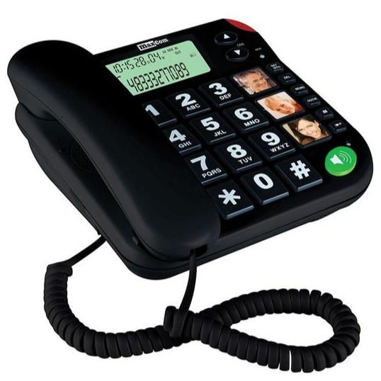 Maxcom Big Button Corded Telephone KXT480 - Black