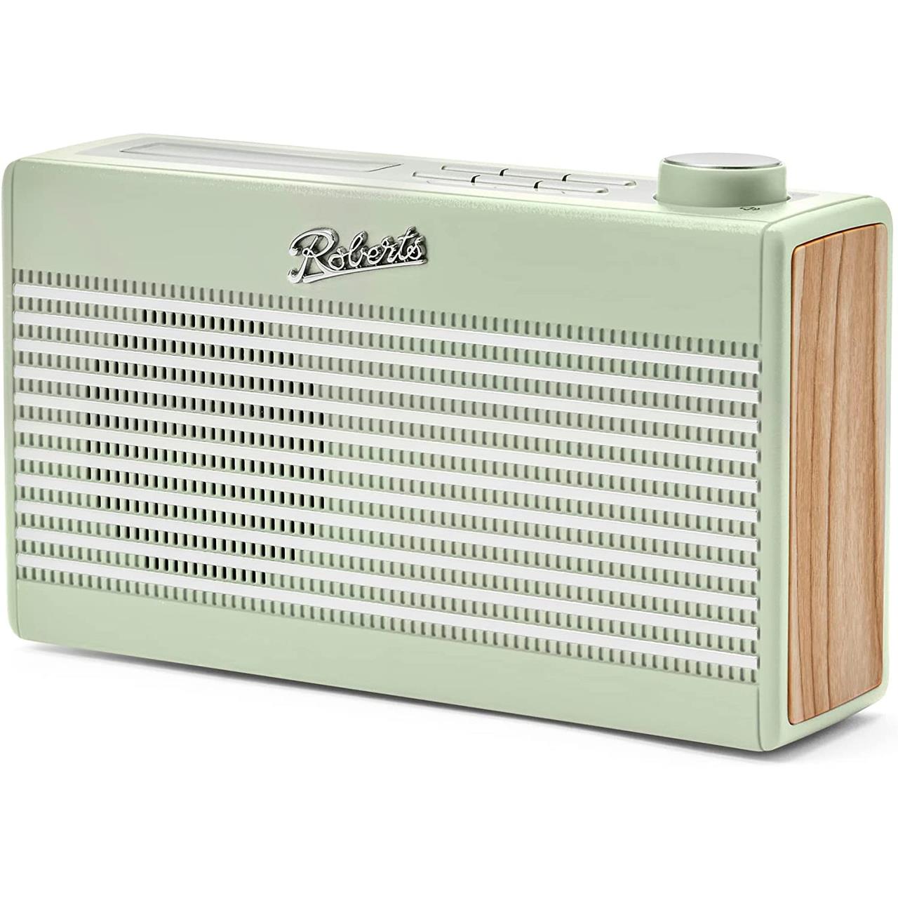 Roberts Rambler Mini - DAB+ Radio, Retro Style, Portable Bluetooth Speaker - Green, Light Blue, Beige, Orange