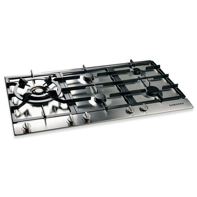 Samsung Gas Hob 90cm - 5 burners, cast iron gridle, stainless steel (GN952IFXA)