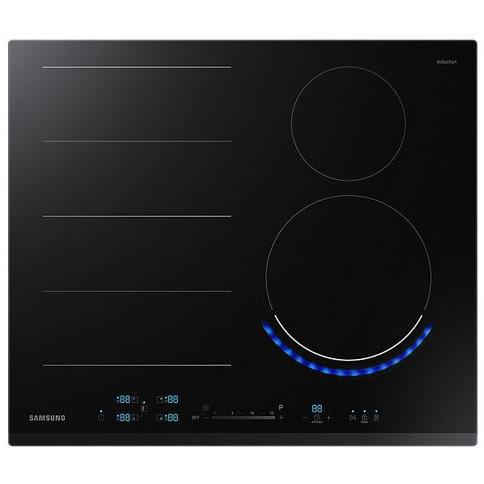 Samsung Induction Hob 60cm - Flex Zone, Virtual Flame, Black Glass, Wifi (NZ64N9777GK)