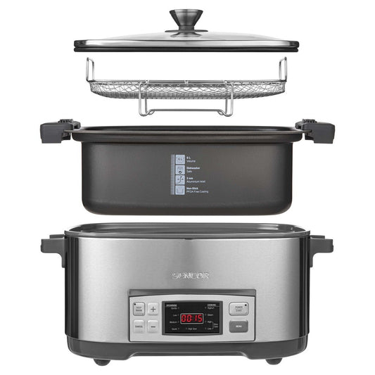Sencor Slow Cooker 6Ltrs Stainless Steel (SPR5500SS)