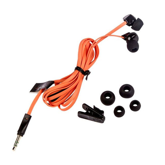 Veho Earphones Z1 - noise isolating, anti tangle cord - Pink, Red Orange, Green (VEP-003-360Z1)