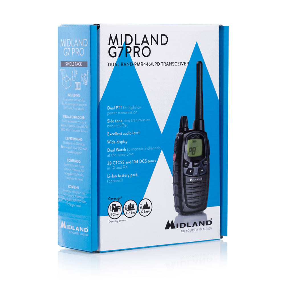 Midland G7 Pro Walkie Talkie Black