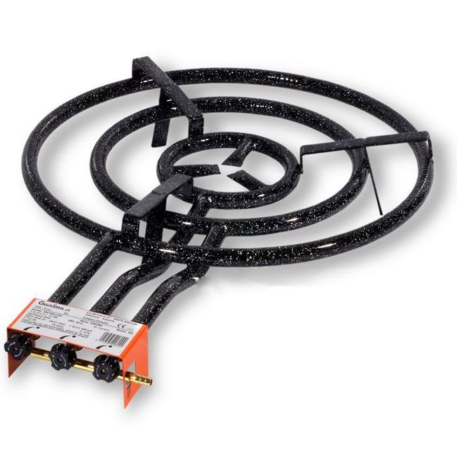 Large burner 3 gas rings - 70cm diameter