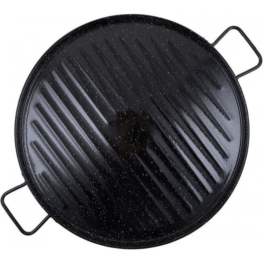 Enamelled Carbon Steel Griddled Pan 36cm
