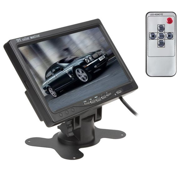 7" TFT/LED High Resolution Display Monitor DC/AC - Ideal for Cars, CCTV cameras monitor