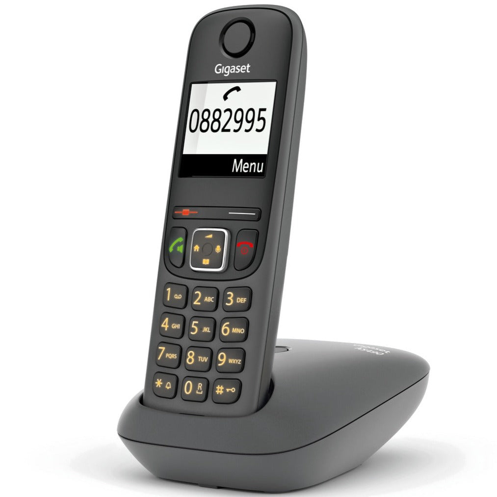 Gigaset Cordless Phone Single A490 Black Handsfree