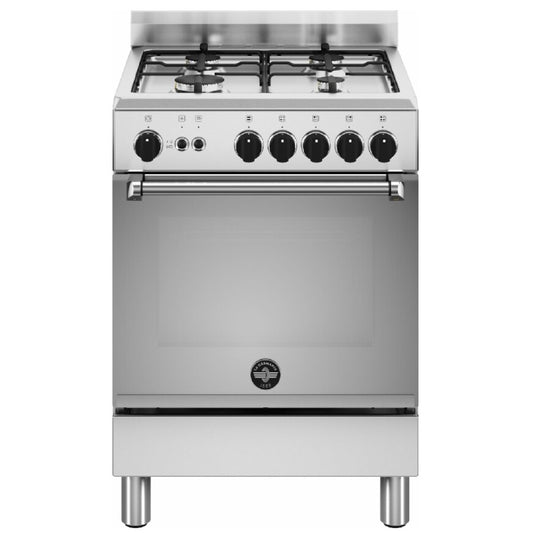 La Germania Americana Gas Cooker - 60x60cm, Fan Assisted, Stainless Steel (AMN664GXV)