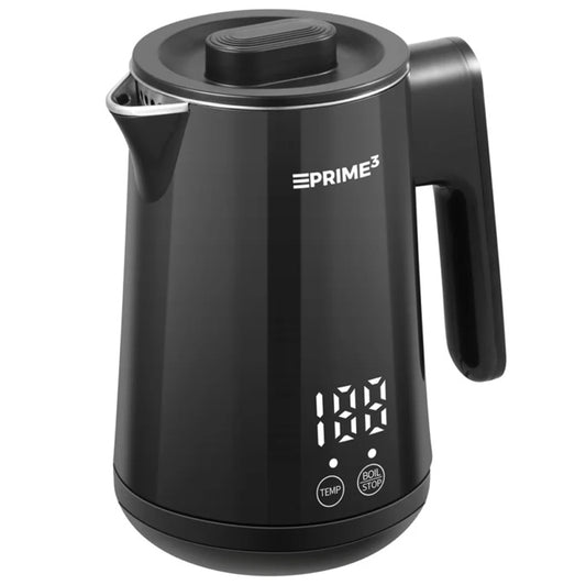 Prime3 Electric Kettle 0.8Ltrs with Temperature Regulator - Black (SEK31)