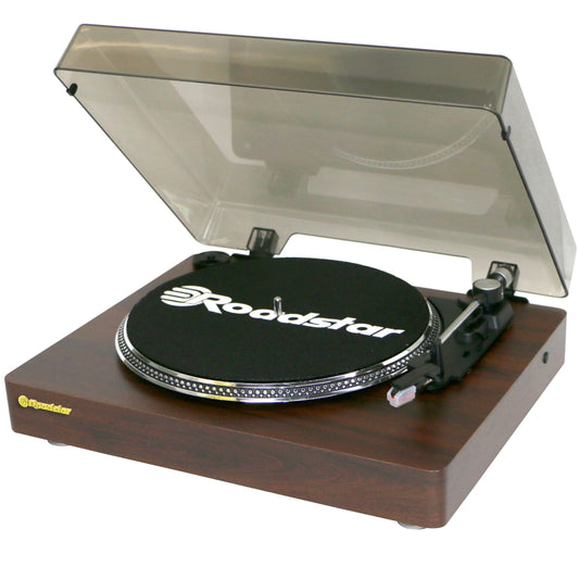 Roadstar Vintage Style 33-45-78 RPM Turntable With Bluetooth Transmitter (TT-385BT-T)