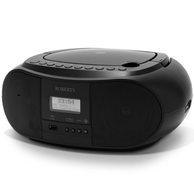 Roberts Zoombox 4 - Boombox, DAB+/FM Radio, Bluetooth, CD/USB player - white, black