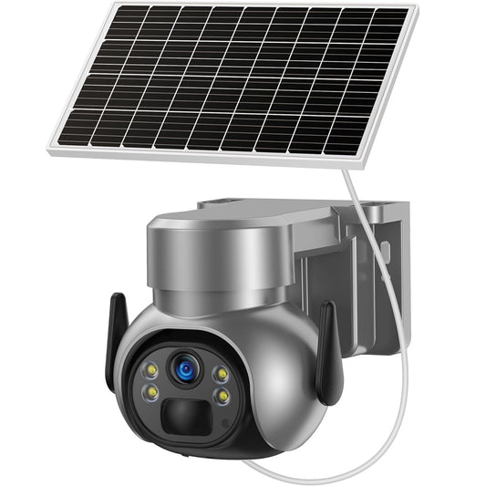 Security IP Camera with Solar Panel - WiFi, PTZ, Night vision, 2 way audio (D28W)