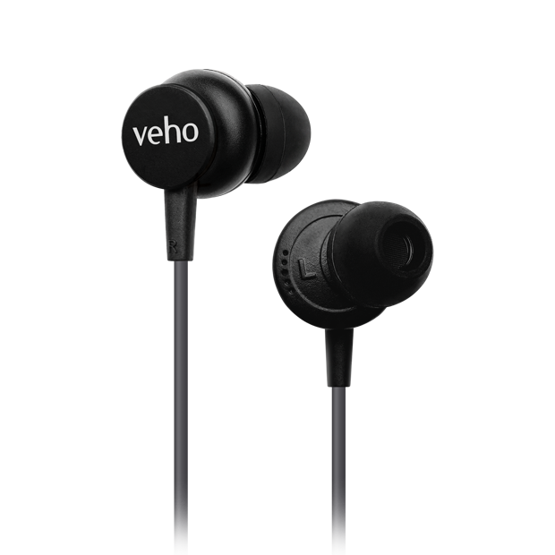 Veho Earphones Z3 - Powerful Bass, Sound Isolating, with Mic - Black, Red, Blue, Gray (VEP-011-Z3)