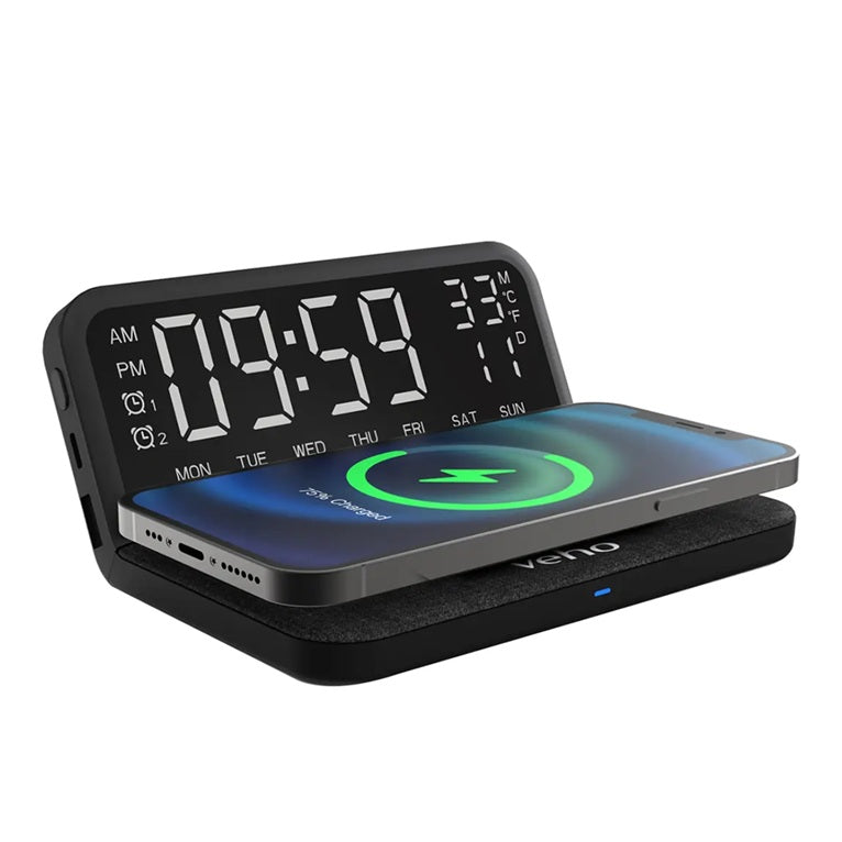 Veho Digital Alarm Clock and Qi Wireless Charger (TQ-1)