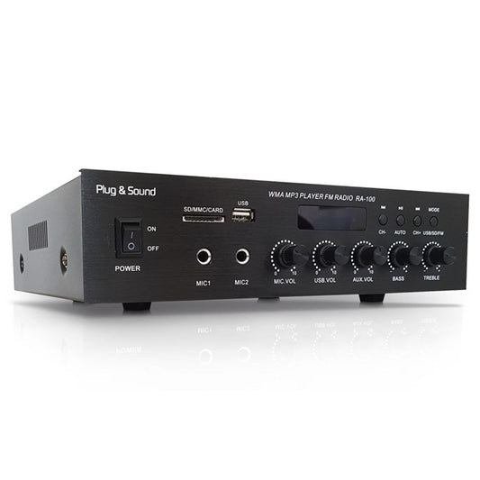 Web Mono PA Amplifier 70W RA-100 - FM, USB, SD, BT (SP060)