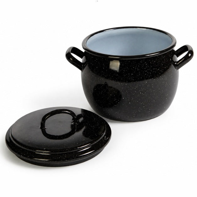 Enamelled Round Pot with Lid - 28cm, 32cm *AVAILABLE SOON*