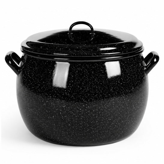 Enamelled Round Pot with Lid - 28cm, 32cm *AVAILABLE SOON*