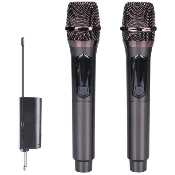 Winford Professional UHF wireless microphones - pair, rechargeable (WEB-980U)