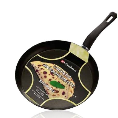 Double coated non-stick carbon steel crepe pan with handle - diameter 28cm