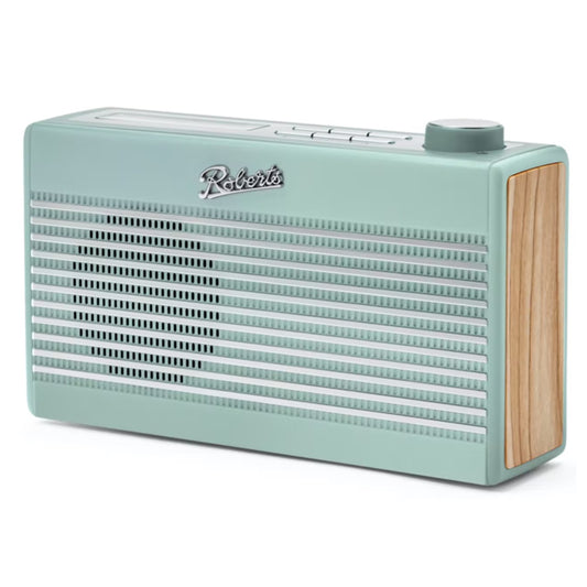 Roberts Rambler Mini DAB+ Radio, Retro Style, Bluetooth Speaker - Green, Light Blue