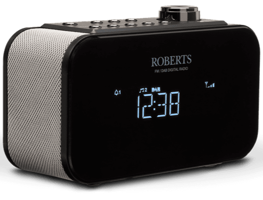Roberts Ortus 2 DAB+ Alarm Clock Radio with Phone Charger - White, Black