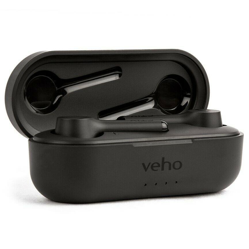 Veho True Wireless Earphones STIX White, Black (VEP-114-STIX-B