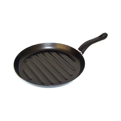 Double coated Non-stick carbon steel grilling pan with handle - diameter 28cm
